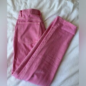 Madewell Baggy Straight Jeans Pink